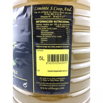 Aceite de Oliva Virgen Extra pet 5 litros